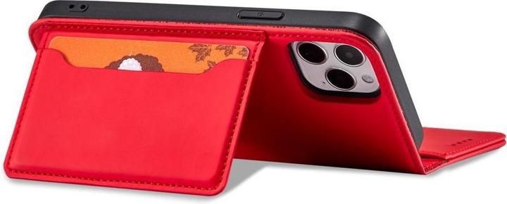 Image du produit Hurtel Etui Magnétique pour iPhone 12 Pro Max Pochette Porte Carte Portefeuille Rouge (Apple iPhone 12 Pro Max)