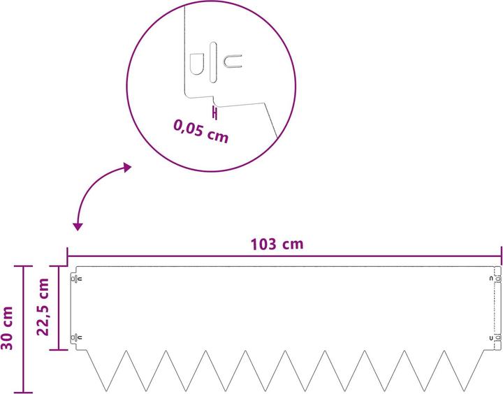 Produktbild vidaXL Raseneinfassung (103 cm)