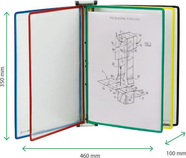 Image du produit Tarifold Support mural pour tableaux blancs 414609 DIN A4 magnétique gris