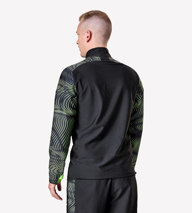 Actual product image Kipsta Damen/Herren Fussball Sweatshirt 1/2 Zip - VIRALTO Wave schwarz/neongelb (XL)