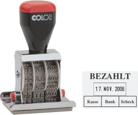 Produktbild Colop Datumstempel mit Text "Bezahlt" 04060/L2