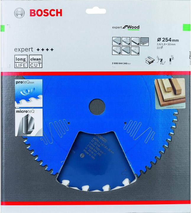 Immagine prodotto Bosch Professional Zubehör Lama per sega circolare EX WO T 254x30-
