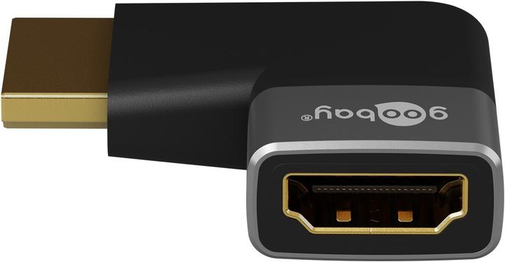 Actual product image Goobay HDMI angle adapter 270° horizontal, 8K @ 60 Hz, gold-plated