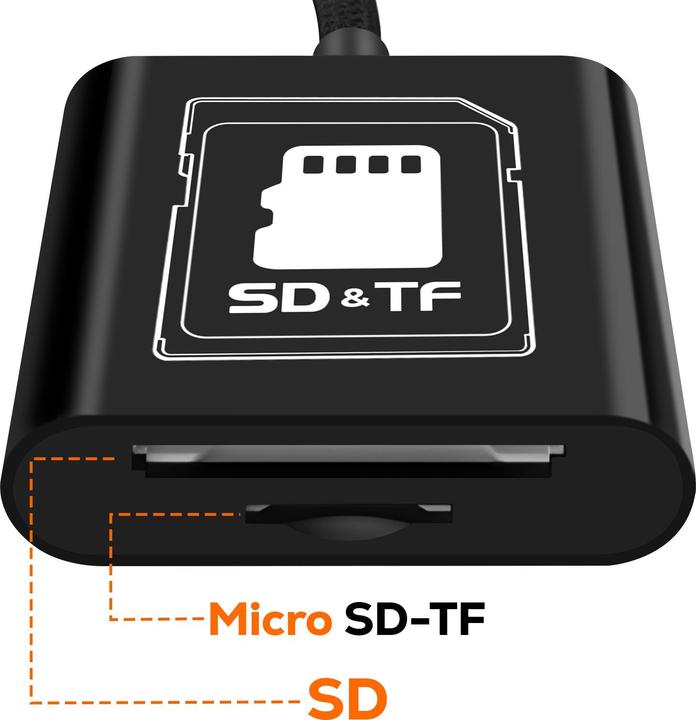 Produktbild LinQ USB-C Kartenleser MicroSD/SD kompakt (USB-C)