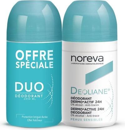 Produktbild Bizzico Noreva Deoliane Dermo-Active 24h Deodorant Fresh Alcohol Free 50ml - Pack of 2 (50 ml)