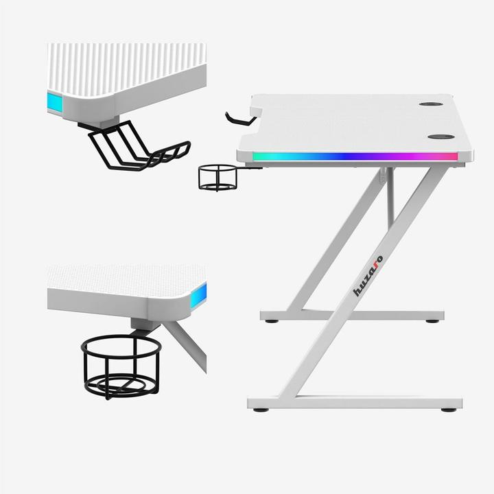 Actual product image Huzaro Biurko gamingowe Hero 2.5 White RGB