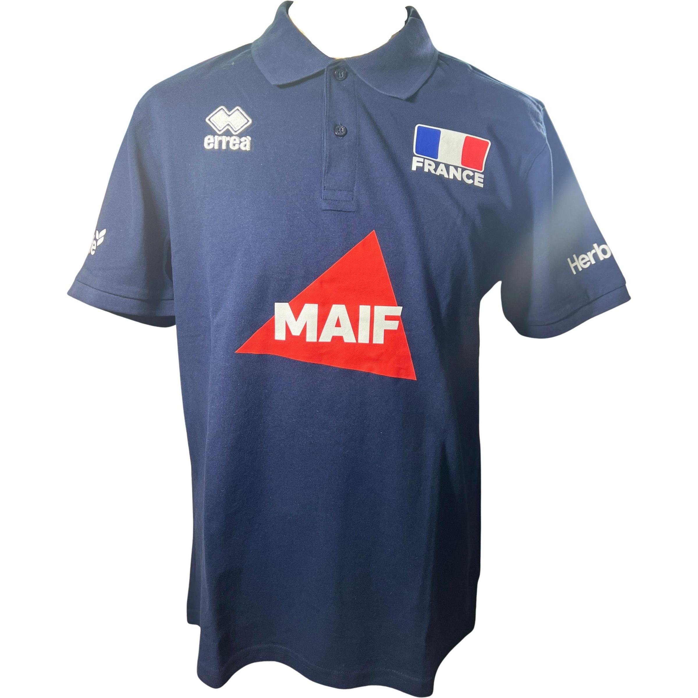 Thumbnail - Errea, Herren, Sportshirt, langarm-polo france evo 2024/25 (XL), Blau, XL