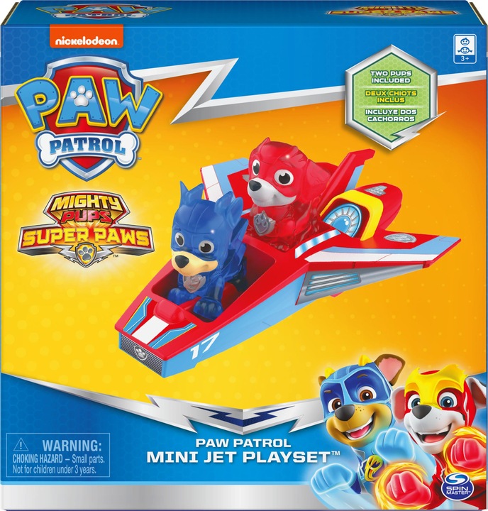 Produktbild Spin Master Mighty Pups Super PAWs Mini-Jet-Spielset mit 2 Minifiguren, für Kinder ab 3 Jahren