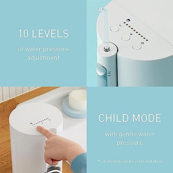 Actual product image Panasonic Ultrasonic Family Water Flosser with Child Mode, 10 Pressure Settings, IPX7, 5 Nozzles