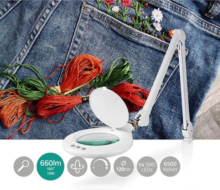 Actual product image Nedis Magnifier lamp | Lens power: 3 diopters | 6500 K | 10 W | 660 lm | White (660 lm)