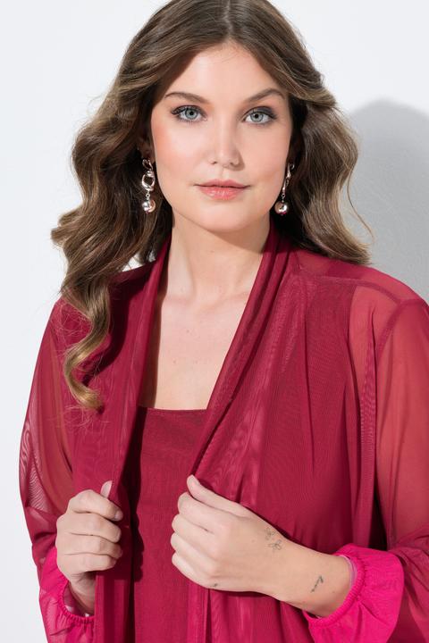 Actual product image Miamoda Straight cut color gradient mesh jacket (46)