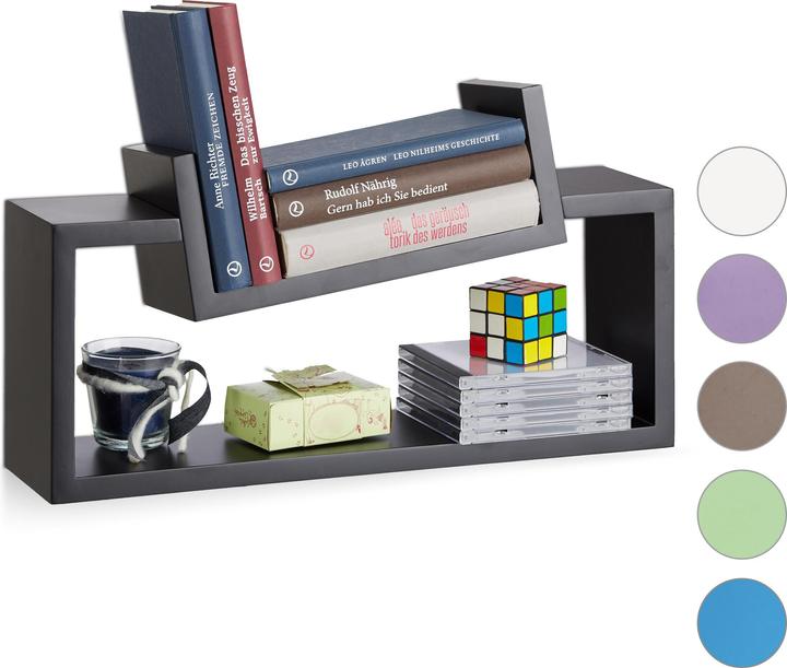 Immagine prodotto Relaxdays Set 2 mensole da parete (50 x 12 x 20 cm)