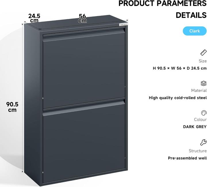 Actual product image Veehaus Küchen-Mülleimer mit Klappen (60 l)