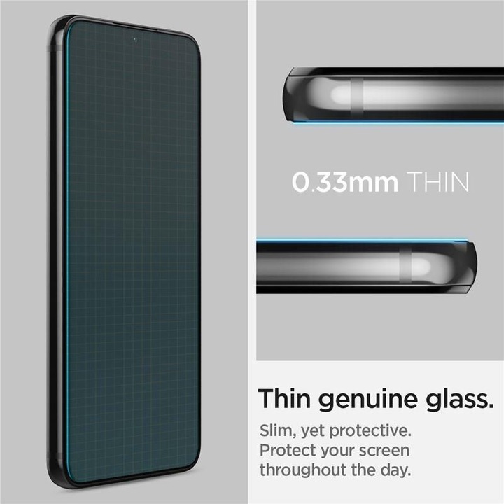 Productafbeelding Spigen Glas.TR Samsung S901 S22 2szt./2st "EZ FIT" AGL04151 szkło hartowane (2 Stuk, Samsung Galaxy S22)
