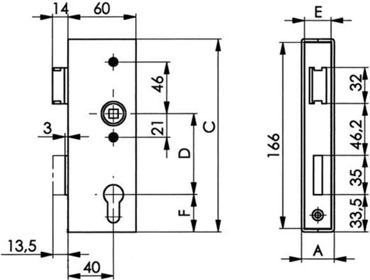 Produktbild Amf Gartentorschlösser 141U (Einsteckschloss)
