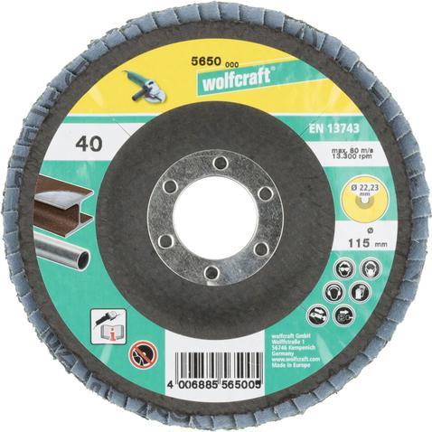 Produktbild wolfcraft 1 Schleiflamellenteller WS K60 ø115mm (60)