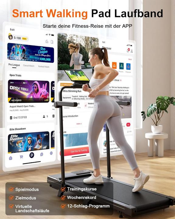 Image du produit Superun Walking Pad mit Steigung & App-Steuerung