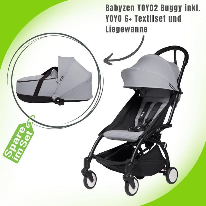 Produktbild Babyzen Stokke YOYO2 Buggy inkl. YOYO 6+ Textilset und Liegewanne / Kombikinderwagen