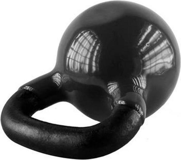 Produktbild HMS Kettlebell Vinyl 4kg schwarz KNV04 (1 x 4 kg)