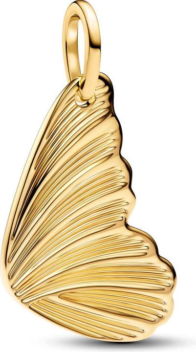 Immagine prodotto Pandora Schmetterlingsflügel-Anhänger mit Plakette und Gravurmöglichkeit (Dorato, Metallo)