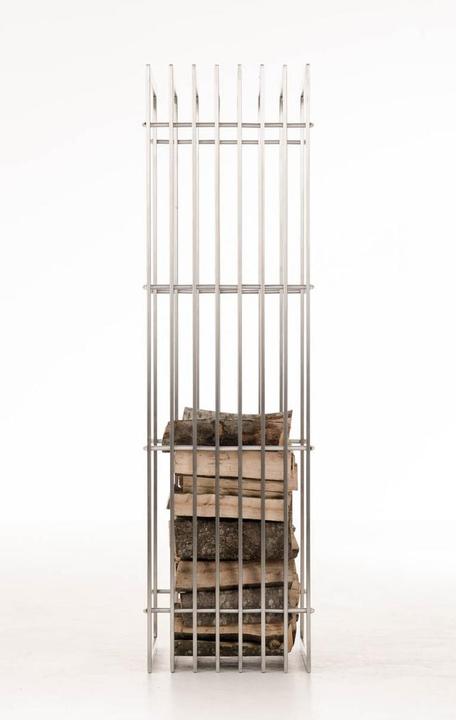 Immagine prodotto CLP Porta legna Irving 40x50x150, acciaio inox (40 x 50 x 150 cm)