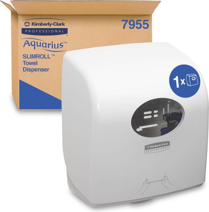 Actual product image Kimberly-Clark Aquarius™ Slimroll™ dispenser for rolled hand towels, for 1 roll, plastic