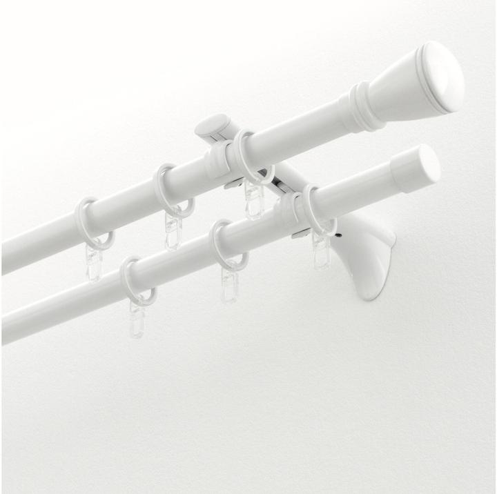 Image du produit Gardinia Anneau de rideau avec insert coulissant Blanc, 10 pièces