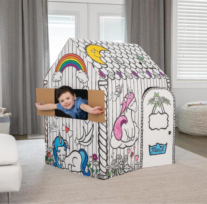 Image du produit Fellowes Spielhaus BANKERS BOX 1232401 Einhorn 121x97x81cm