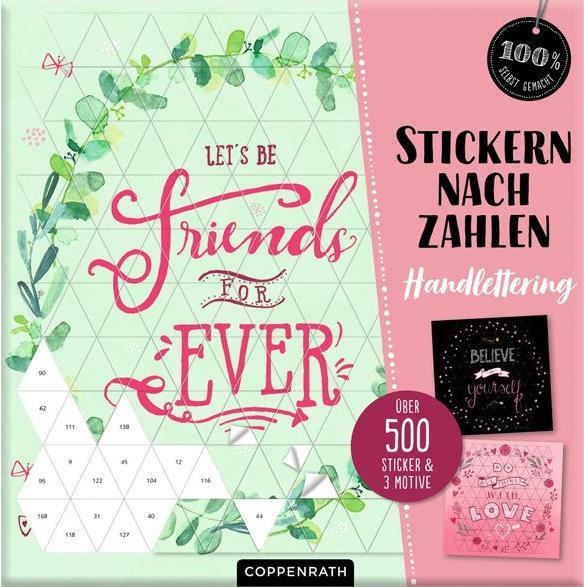 Die Spiegelburg Stickern nach Zahlen -Handlettering Look