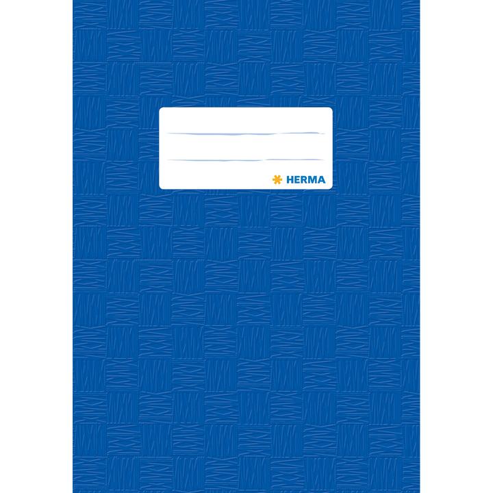 Image du produit HERMA Protège-cahier, DIN A5, en PP, bleu foncé opaque avec impression structurée, avec étiquette (A5)