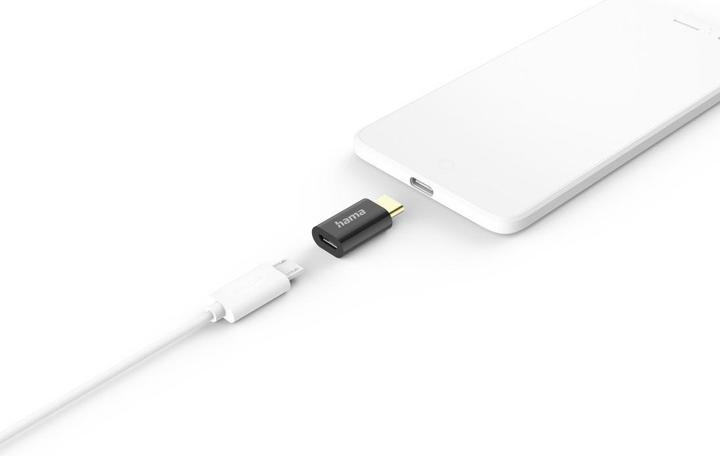 Produktbild Hama Adapter, Micro-USB - USB-C-Stecker, Schwarz (USB 2.0)