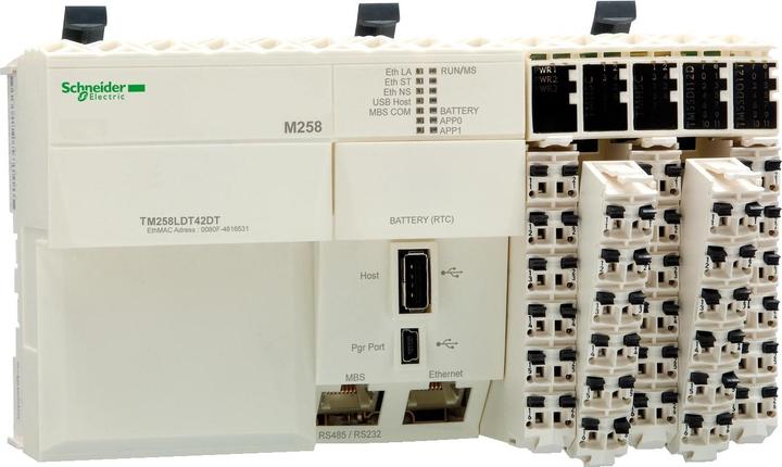 Actual product image Schneider Electric M258 PLC Module 42 I/O 24 Vdc