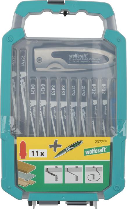 Immagine prodotto wolfcraft 1 Set di lame per seghetto alternativo da 12 pezzi con albero a T