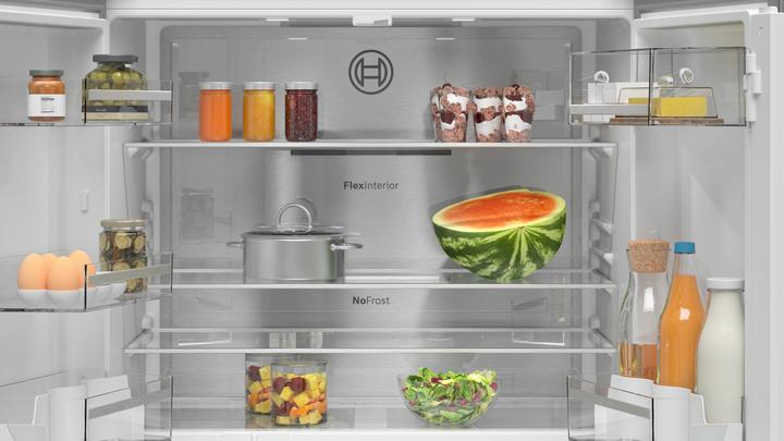 Actual product image Bosch Hausgeräte Series 6 KFN96AXEA, Freestanding, French door, Black, Touch, LED, On door (605 l)