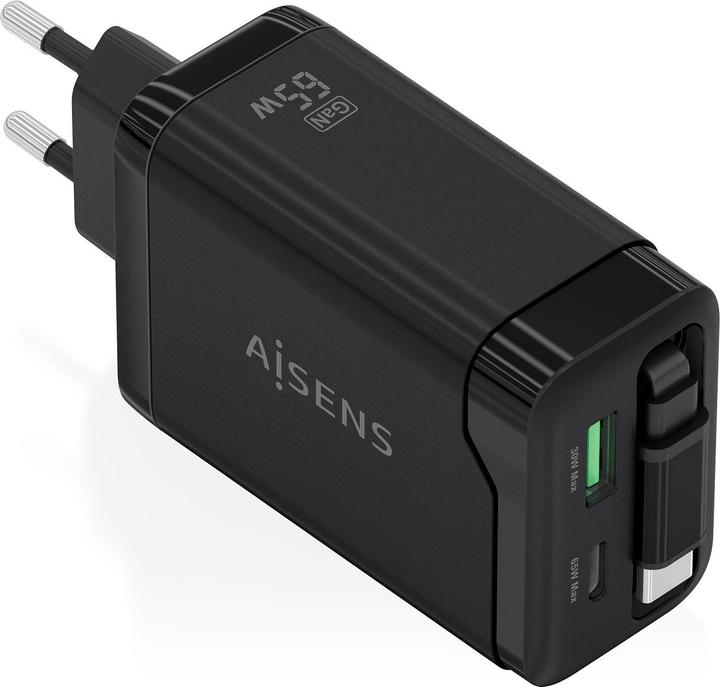Produktbild Aisens ASCH-65W3P071-BK (65 W, 3 Ports)