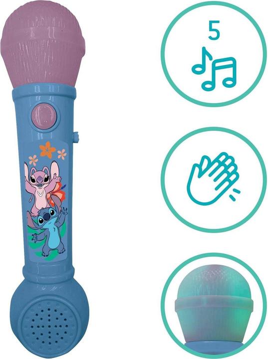 Produktbild Lexibook Disney Stitch Mikrofon mit Melodien, Licht und Soundeffekte