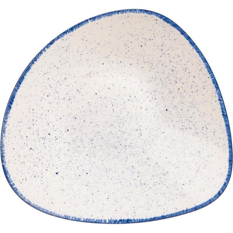 Churchill Stonecast Hints Indigo Blue Triangel Teller tief 23.5cm, Teller, Blau