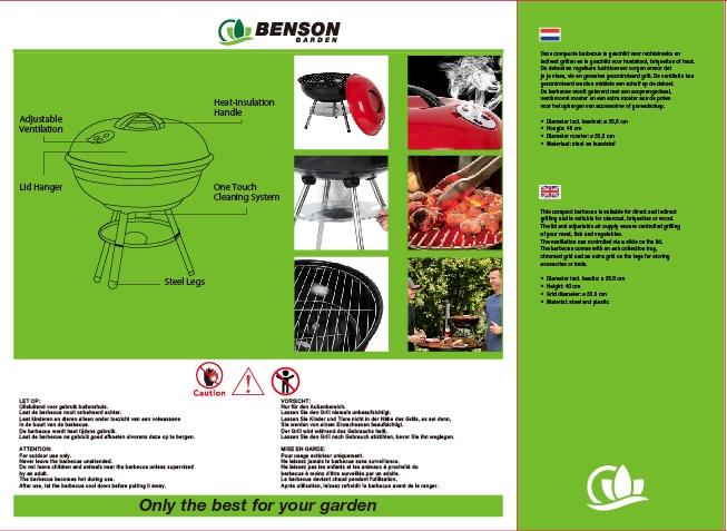 Produktbild Benson Garden Kugelgrill klein ø 35 x 40 cm