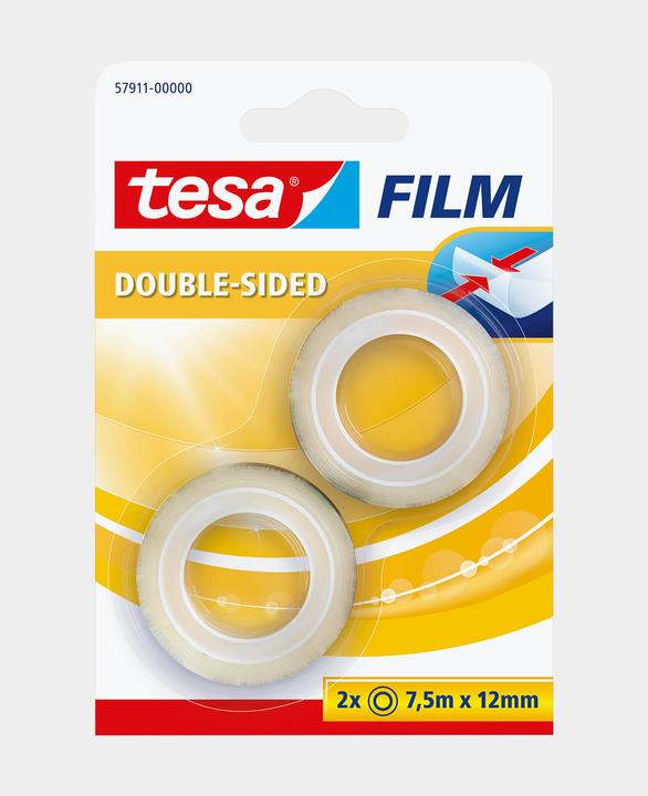 Produktbild tesa 2x tesafilm Doppelseitiges Klebeband, Fotofilm (12 mm)