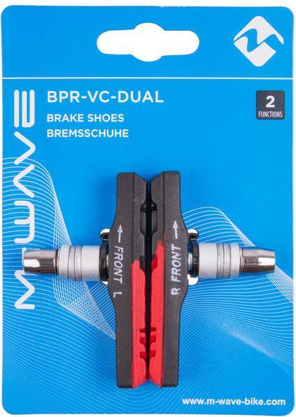 Actual product image M-Wave V-brake shoes 70 mm, two-tone (Rubber)
