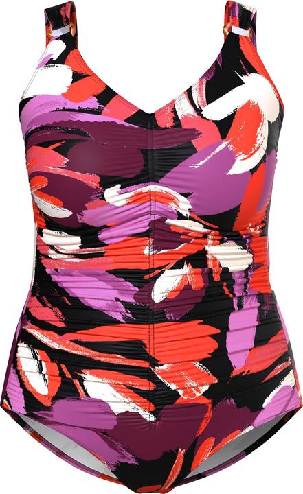 Image du produit Ulla Popken Maillot de bain à bonnets souples, fronces et décolleté en V (46)