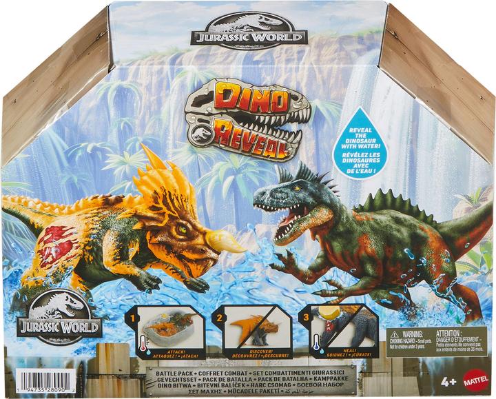 Image du produit Mattel JURASSIC WORLD DINO REVEAL BATTLE PACK Piatnitzkysaurus vs. Einiosaurus