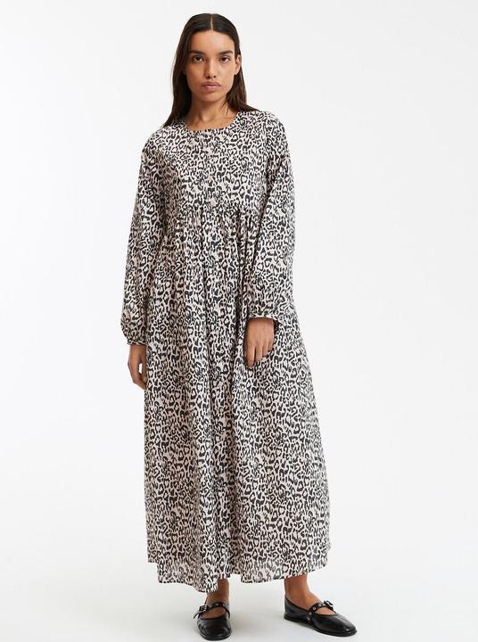 Produktbild La Redoute Collections Langes Kleid mit Animal-Print (XS)