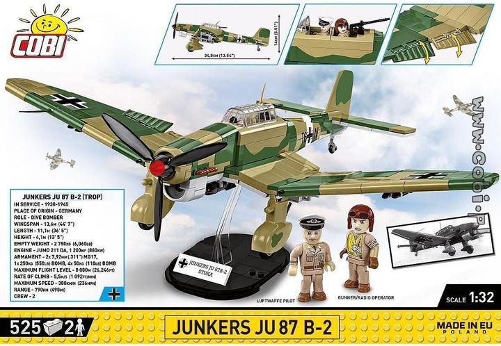 Actual product image Cobi 5748 - 525 PCS HC WWII /5748/ JUNKERS JU-87 G/D TANK BU
