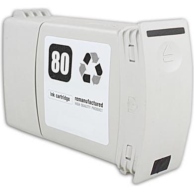 Inkadoo, Druckerpatrone, Druckerpatronen kompatibel zu HP C4871A / 80 Tintenpatrone, schwarz Schwarz (BK)