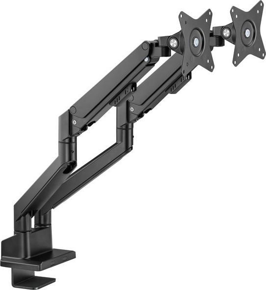 Productafbeelding Goobay Dubbele monitorbeugel met gasdrukveer, zwart (Tabel, 31.89")