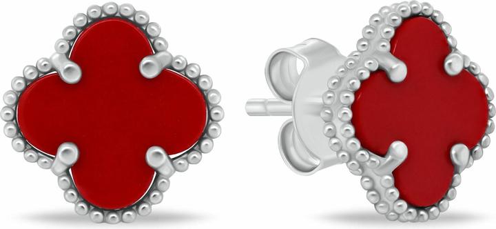 Immagine prodotto Brilio Silver - Beautiful silver earrings Four-leaf clover EA1157WR (Argento)