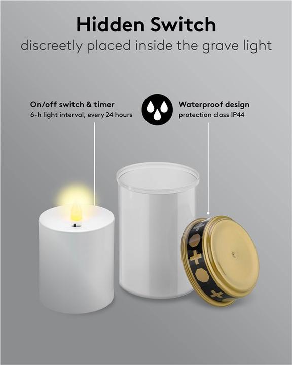 Actual product image Goobay LED grave light, white (1 x)