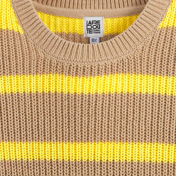 Produktbild La Redoute Collections Gestreifter Rippstrick-Pullover mit Rundhalsausschnitt (152)