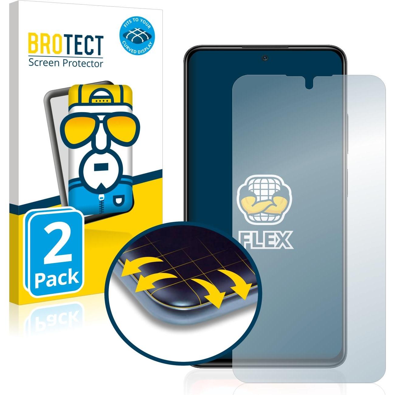 BROTECT Full-Cover Displayschutz (2 Stück, Xiaomi Redmi Note 11 Pro), Smartphone Schutzfolie, Transparent
